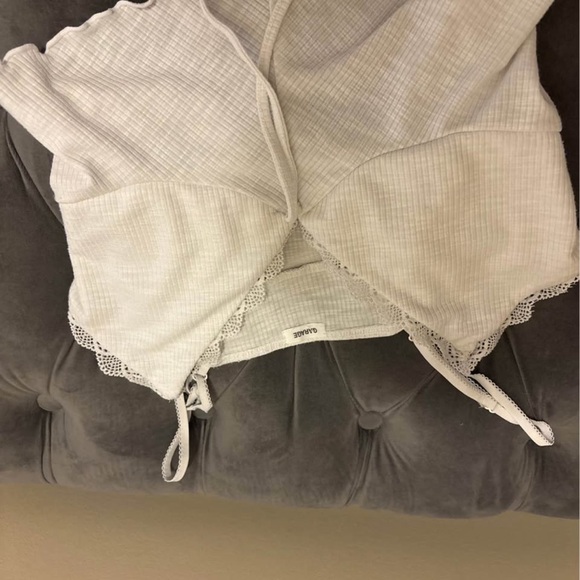 Garage Tops - Garage Elegant White Lace Trim Top